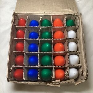 25 Pack C9 Multi Color Ceramic Christmas Light Bulbs 7W 120V Opaque C9BKM Multi